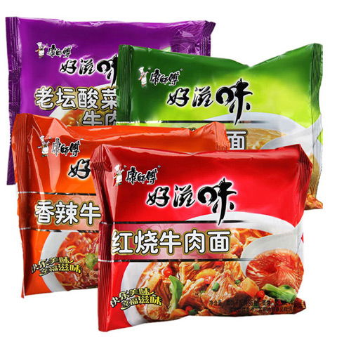 24袋 整箱好滋味方便面红烧香辣葱香老坛泡面批发