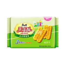 康师傅 美味酥咸饼干 点点葱香味 255g 包